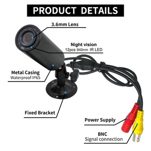 1000TVL 940NM IR การมองเห็นกลางคืนอินฟราเรดกลางแจ้งมินิบุลเล็ตกล้องอะนาล็อกความละเอียดสูง, ซุปเปอร์กล้องวงจรปิดแบบอนาล็อก - Product Image 3