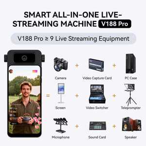 VisionMore Equipo de Software para Transmisión en Vivo de 6.3 Pulgadas, Máquina Portátil para Transmisión en Vivo Adecuada para Tiktok, <span class=keywords><strong>Twitter</strong></span>, Shopee - Product Image 2