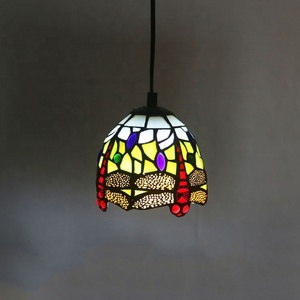 Lámpara de Araña Tiffany LongHuiJing de Venta Caliente, Iluminación de Vidrio de Colores, Lámpara de Libélula con Pantalla de 6 Pulgadas - Product Image 3