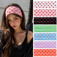 Jachon Bandeau Élastique Doux à Imprimé Cœur Mignon pour Sport, Gym, Yoga – Accessoire Cheveux Tendance Quotidien pour Femmes et Filles