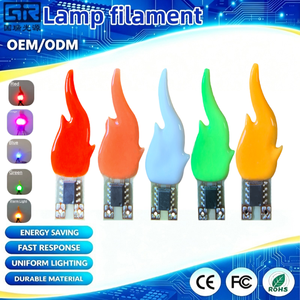 Luces LED COB con Efecto de Llama, DC3V, Filamento de Llama, 2200K, Rojo, Verde, Azul, Rosa, Accesorios Decorativos <span class=keywords><strong>para</strong></span> el Hogar, Bombillas de Fuego DIY <span class=keywords><strong>para</strong></span> Cumpleaños - Product Image 1