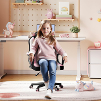 Chaise de jeu ergonomique France Mesh Fabric Surface Unicorn Chise pour enfants, avec dossier et accoudoirs, pour chambre d'enfant