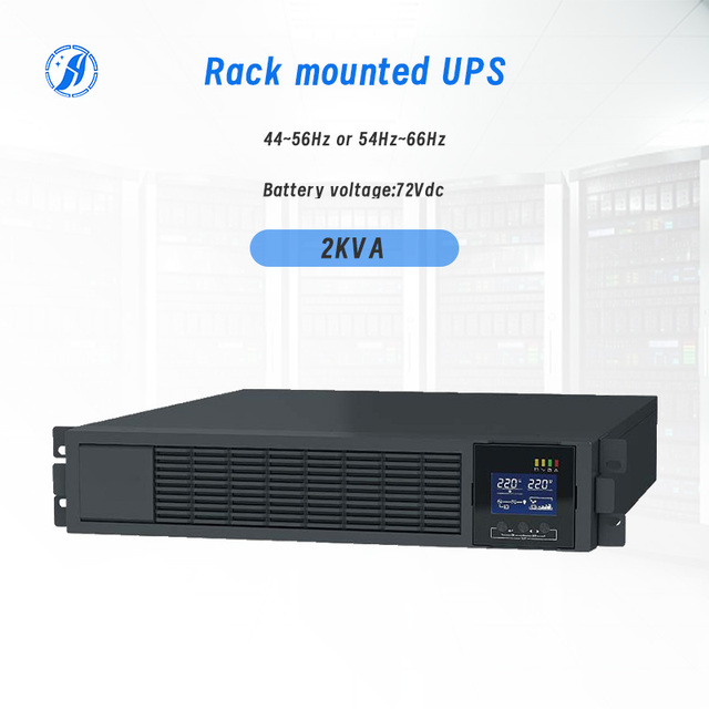 Huayu HY-UR1102 2kVA Rack-Mounted Online UPS 110V-300V/220V Pure Sine Wave Single Phase LCD Display Wi-Fi Support