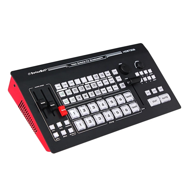 DeviceWell HDS7306 Mini Switcher 6 Channel HD Video Switcher with 4 SDI 2 Easy Switcher (4SDI +2)
