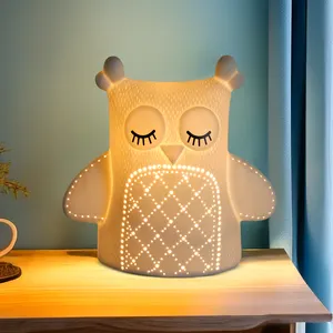 Warm Licht Schattige Kindernachtverlichting Indoor Home Decor Elektrisch Keramisch Nachtlampje