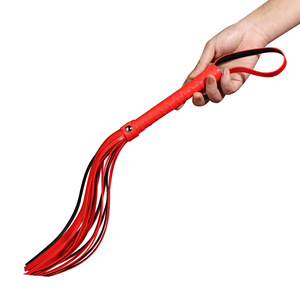 Leather Whip SM Punishment Prop Pink Black Red Soft Handle Couple Training Supplies <b>Dropshipping</b> - Product Image 5