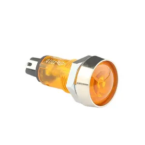 Mini indicateur led jaune de couleur champignon, 5x10mm, 2, 6, 12, 24 volts