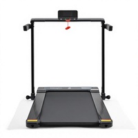 Tapis roulant pliable avec moteur 0,75 CV, écran LED, télécommande, vitesse 0,8-12 km/h, absorption des chocs, machine de marche et de course