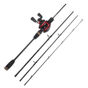 Canne à pêche Angelrute 2,1 m 2 brins en carbone pour baitcasting, canne de pêche pliable portable 2 sections pour eau douce, brochet, carpe, truite - Product Image 1