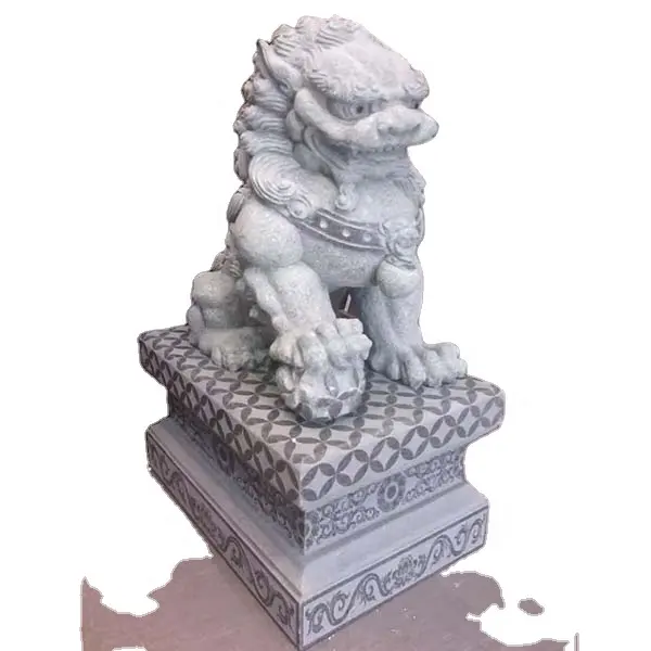 Natural granite carvings animal statues Chinese Stone Lions