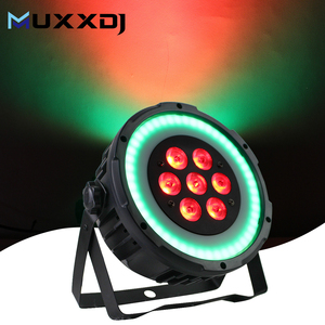 Pro DJ Led Slim Flat 7x10W + 48pcs SMD 3in1 LED đầy màu sắc mệnh ánh sáng sự kiện tiệc cưới tự do mệnh dẫn Câu Lạc Bộ sân khấu đèn - Product Image 1