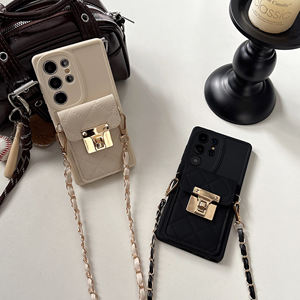 <span class=keywords><strong>เคส</strong></span>โทรศัพท์มือถือ S26 Ultra แบบสะพายข้าง วัสดุ TPU+หนัง พร้อมฟังก์ชั่นกระเป๋าสตางค์ ดีไซน์ล็อคชุบทอง ใช้ได้กับโทรศัพท์มือถือที่รองรับ - Product Image 2