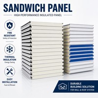 Panneau sandwich en laine de roche haute densité, panneau de protection incendie, système de construction d'ateliers industriels