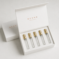 Flacons de parfum vides rechargeables 5 ml, échantillons de test avec doublure en éponge, finition mate, emballage personnalisé, cosmétiques de voyage