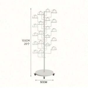 Estante móvil de exhibición de sombreros de varias capas para tienda de ropa, estantería de almacenamiento de sombreros para niños, expositor de sombreros de suelo. - Product Image 2