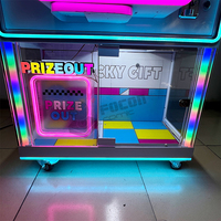 Nouveau Mini Bleu Arcade En Peluche Grue Prix Griffe Machine Géant pour Jouet Langue Anglaise À Monnaie Jeux À Monnaie