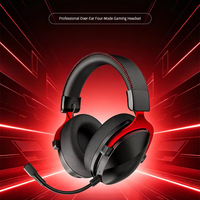 Headset Nirkabel Hi-Fi Suara Berkualitas Tinggi Baru, Daya Tahan Baterai Lebih Lama, 4 Mode Headset Gaming dengan Mikrofon untuk PC Gaming