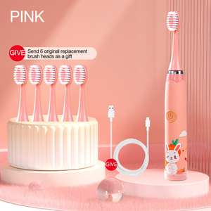 Kit de cepillo de dientes eléctrico de dibujos animados, cepillos de dientes inteligentes recargables para niños de 3 a 15 años, cepillo de dientes eléctrico impermeable para niños - Product Image 1