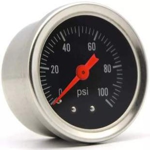 Manómetro de presión de aceite 0-100 Psi tipo puntero de acero inoxidable para modificación de automóviles - Product Image 3