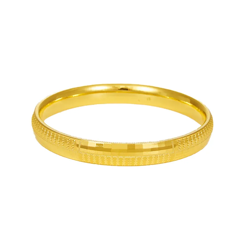 Custom Pure 24K Solid Gold Au999 Real Gold Heart Sutra Bracelet Wholesale Bracelet For Women Men