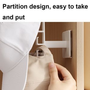 펀치 프리 파티션 L 자형 머리띠 및 헤어 액세서리 보관 랙 모자 보관 선반 - Product Image 3