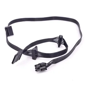 Cabo Multiplicador de Porta de Alimentação SATA de 6 Pinos 1 para 2 <span class=keywords><strong>3</strong></span> 4 15 Pinos para Seasonic FOCUS PLUS Gold FOCUS+ 850FX 750FX 650FX 550FX - Product Image 1