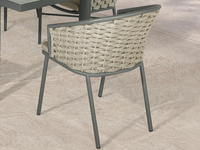 Ensemble de mobilier d'extérieur extensible 56-315 cm en aluminium pour table à manger et chaise