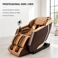 Sillón de Masaje Eléctrico de Lujo Multifuncional con Gravedad Cero, Shiatsu, Reclinable para Todo el Cuerpo, con Calefacción y Bolsas de Aire para Hogar y Oficina