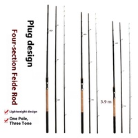 Canne à pêche légère à quatre sections tige de leurre enfichable dureté moyenne battement de masse 3 canne à pêche ultralégère légèrement lanceur
