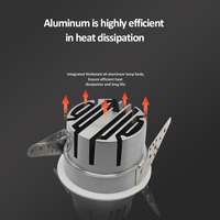 Alto CRI Modern Anti-Glare Cob Downlight 7W 9W 10W 12W Foco de techo LED empotrado de aluminio