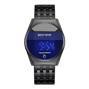 BESTWIN916ファッションブランド時計カップルデジタル防水ラウンドLedタッチスクリーン電子時計レロジオMasculino