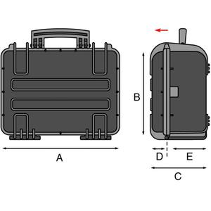 EXPLORER CASES - 3317HL.B E Valise indestructible à usage professionnel, noir vide - Product Image 2