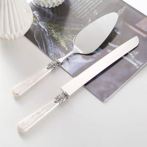 Élégante Spatule à Gâteau en Acier Inoxydable, Couteau à Gâteau, Spatule à Pizza, Spatule à Gâteau avec Manche en Acrylique – Idéal pour Mariage, Anniversaire, Cadeau - Product Image 1