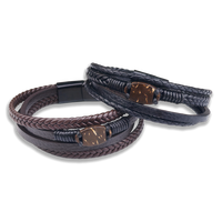 NFC Coquille De Noix De Coco Bracelet Intelligent En Cuir Boucle Magnétique 13.56MHz RFID Cadeau D'affaires À La Mode Charge Gratuite OEM/ODM