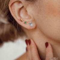 Pendientes de Cartílago con Forma de Araña y Búho de ZESENLIN, para Mujer, Hélix, Tragus, Acero Inoxidable, Circonita, Aros Pequeños