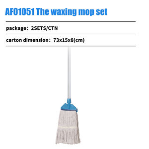 Chiffon de nettoyage mains libres, humide et sec, en pur coton absorbant, pour sols en bois, serpillière à cirer, serpillière à la mode ancienne - Product Image 5