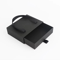 Boîte-cadeau d'emballage de papier de carton recyclable rigide dur imprimé de logo personnalisé écologique poignée de ruban pour éponge de chaussettes
