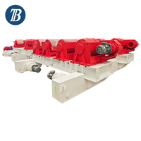 Rotator Pengelasan Konvensional Industri dengan Rol Karet Penggerak Bermotor untuk Pengelasan Tangki Boiler Diameter 100 Ton