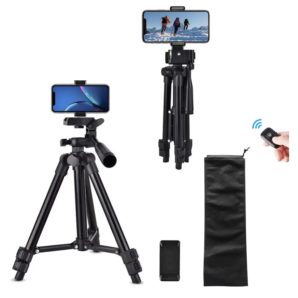 Trípode extensible Selfie Stick con mando a distancia inalámbrico y soporte de trípode Selfie Stick Camera Stands Trípode Cámara