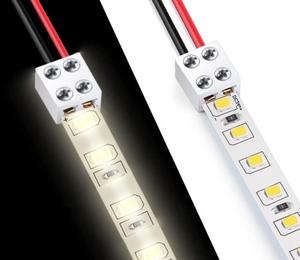 RY ขั้วต่อเทปไฟ LED แบบไม่มีบัดกรี8มม. 25ชิ้นขั้วต่อแบบสกรู2ขาตัวเชื่อมต่อเทอร์มินัลบล็อกขั้วต่อแบบนำขั้วต่อสำหรับไฟแถบ - Product Image 2