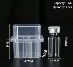 Custom 3ml 2 Units Sterile PP Rectangle Vaccine <b>Storage</b> <b>Box</b> Plastic Vial Holder Embossing Logo Peptide Bottle Case Wholesale - Product Image 5