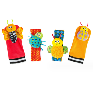 <span class=keywords><strong>Hochet</strong></span> pour bébé, chaussettes et jouets pour poignets, hochets pour les mains et les pieds, 4 pièces, motif animal - Product Image 2