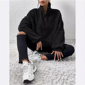 <span class=keywords><strong>Felpa</strong></span> con cappuccio da <span class=keywords><strong>donna</strong></span> con marchio 2025 personalizzabile autunno inverno nuovo pile foderato Anti-strizzacervelli da <span class=keywords><strong>donna</strong></span> - Product Image 4