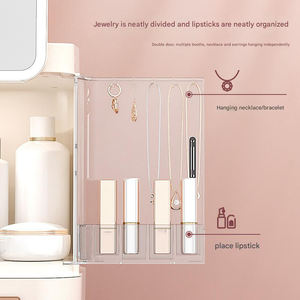 Boîtes de rangement en gros pour cosmétiques et soins de la peau, et organisateur de bijoux (colliers, bagues, montres, boucles d'oreilles) pour coiffeuse avec miroir - Product Image 4