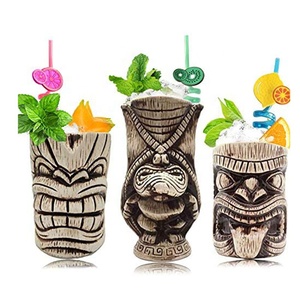 De Tiki tazas de cerámica taza de Tiki de tazas para Mai Tai golpe Pina Colada Y bar Tropical bebidas TIKISET - Product Image 1