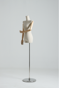 หุ่นผู้หญิงครึ่งตัวสำหรับแสดงเสื้อผ้าคลังสินค้า,ชุดหุ่นนางแบบหุ่นนางแบบแขนไม้สำหรับ <span class=keywords><strong>UK</strong></span> - Product Image 3