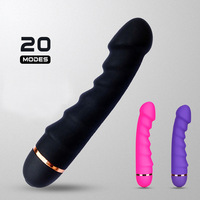 Jouet sexuel vibrant pour point G, masseur de masturbation féminin en silicone, baguette AV à commande par bouton-poussoir, 20 modes FW02 Guangdong
