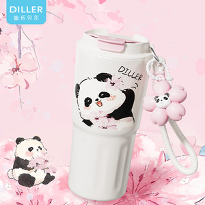 E-commerce serie calda rosa Panda bottiglia di acqua in acciaio inossidabile bottiglia isolata libera Logo personalizzato - Product Image 3