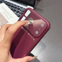 Étui de téléphone anti-chute à chargement magnétique sans fil en cuir effet peau huilée motif Litchi pour iPhone 18 17 16 Pro Max