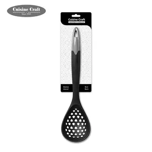 Best selling Classic Kitchenware heat resistant nylon slotted spoon with soft grip